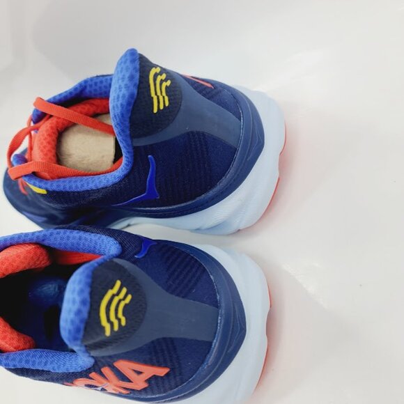 Hoka One One Men's Dazzling Blue Red Clifton 9 Athletic Running Shoes Size 11.5D - Picture 4 of 8